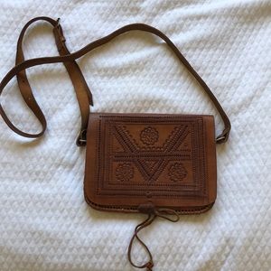 Genuine leather crossbody bag